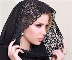 شال های زنانه گیپور مجلسی مشکی