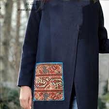 دوخت مانتو اسپرت جیب دار ترمه