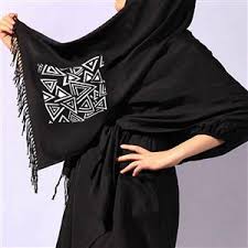 فروش عمده شال مشکی حاشیه دار