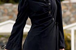 خرید پارچه مخمل نگین دار مشکی