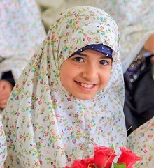 مدل چادر نماز بچه گانه گل دار رنگی