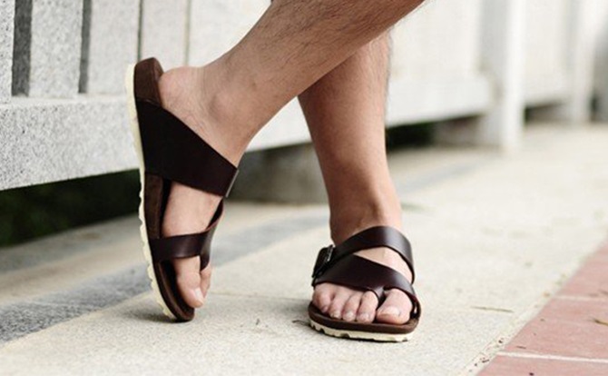 دمپایی چرمی مردانه