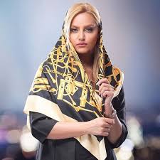 خرید روسری پلی استر زنانه طرح زنجیری