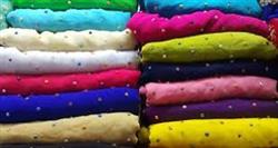 تولید ویژه پارچه حریر سیلک نگین دار