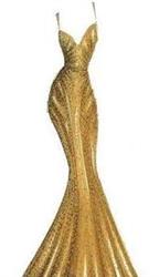 طراحی مدل لباس طلایی