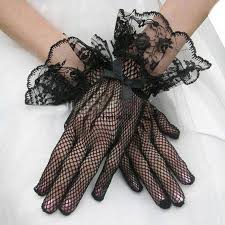 بورس دستکش توری مشکی زنانه