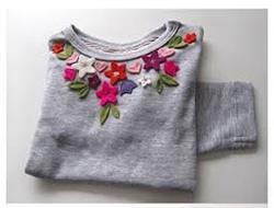 فروش اینترنتی پارچه نمدی روی لباس