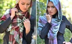 خرید اینترنتی شال چهارخونه زنانه