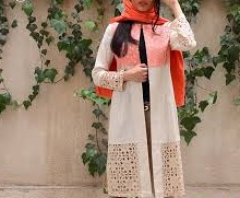 طراحی جدیدترین مدل مانتو شیشه ای زنانه