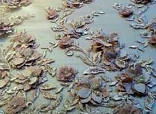 فروش پارچه حریر گل برجسته