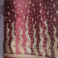 واردات عمده پارچه مخمل کار شده قرمز