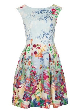 طراحی پیراهن گلدار