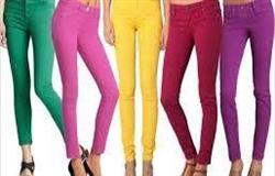 فروش اینترنتی شلوار جین زنانه رنگی