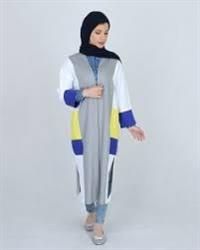 مانتو پشت طرح دار زنانه نخی