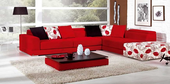 پارچه مبلی قرمز