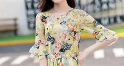 فروش اینترنتی تونیک حریر گلدار