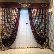 تجارت کتیبه پرده قهوه ای طرح چوب